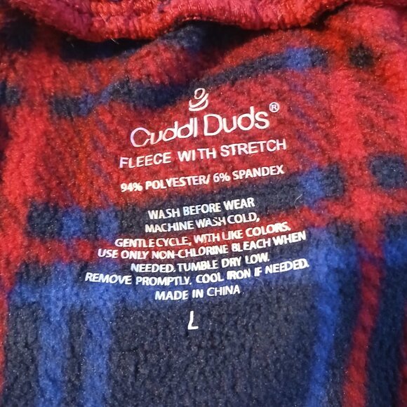 CUDDL Dud Women's Stretch Fleece Plaid Lounge Pants SZ L GUC - Picture 10 of 10